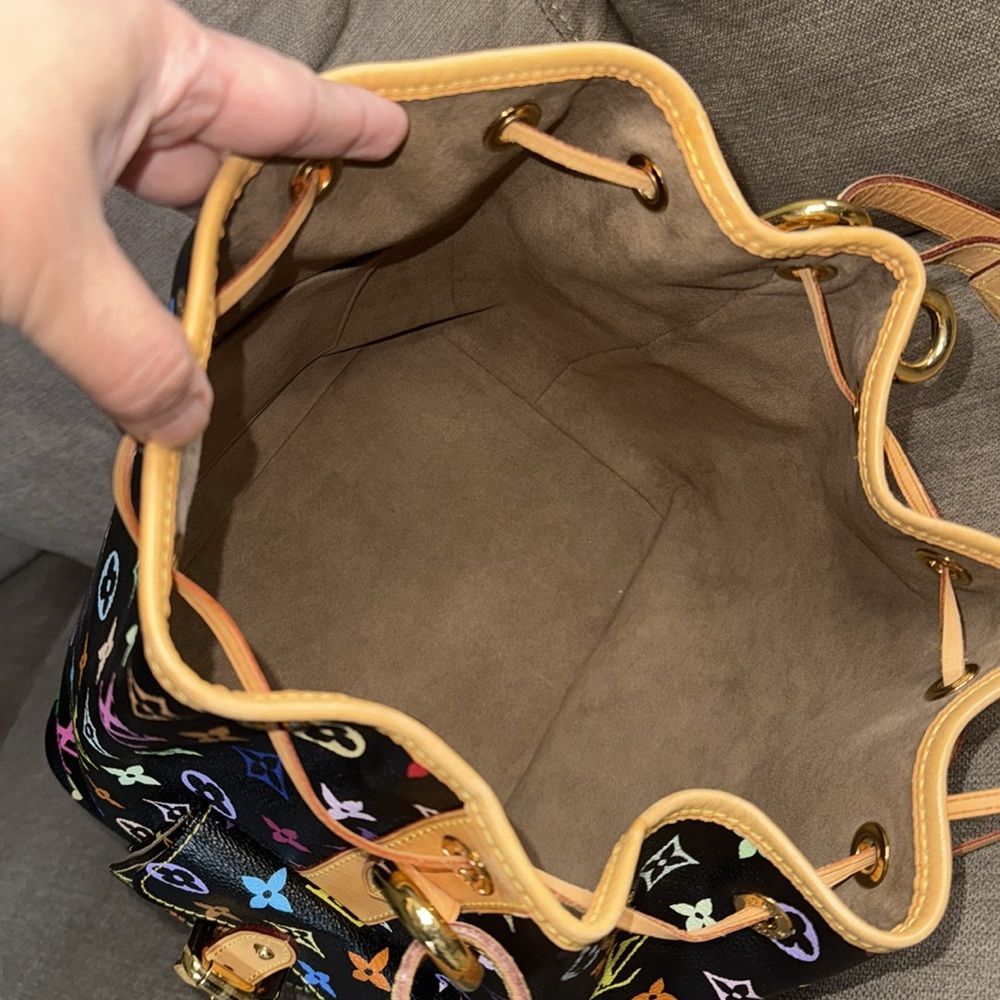 Louis Vuitton x Murakami Multicolore Black Petit Noe Bag - Picture 10 of 13
